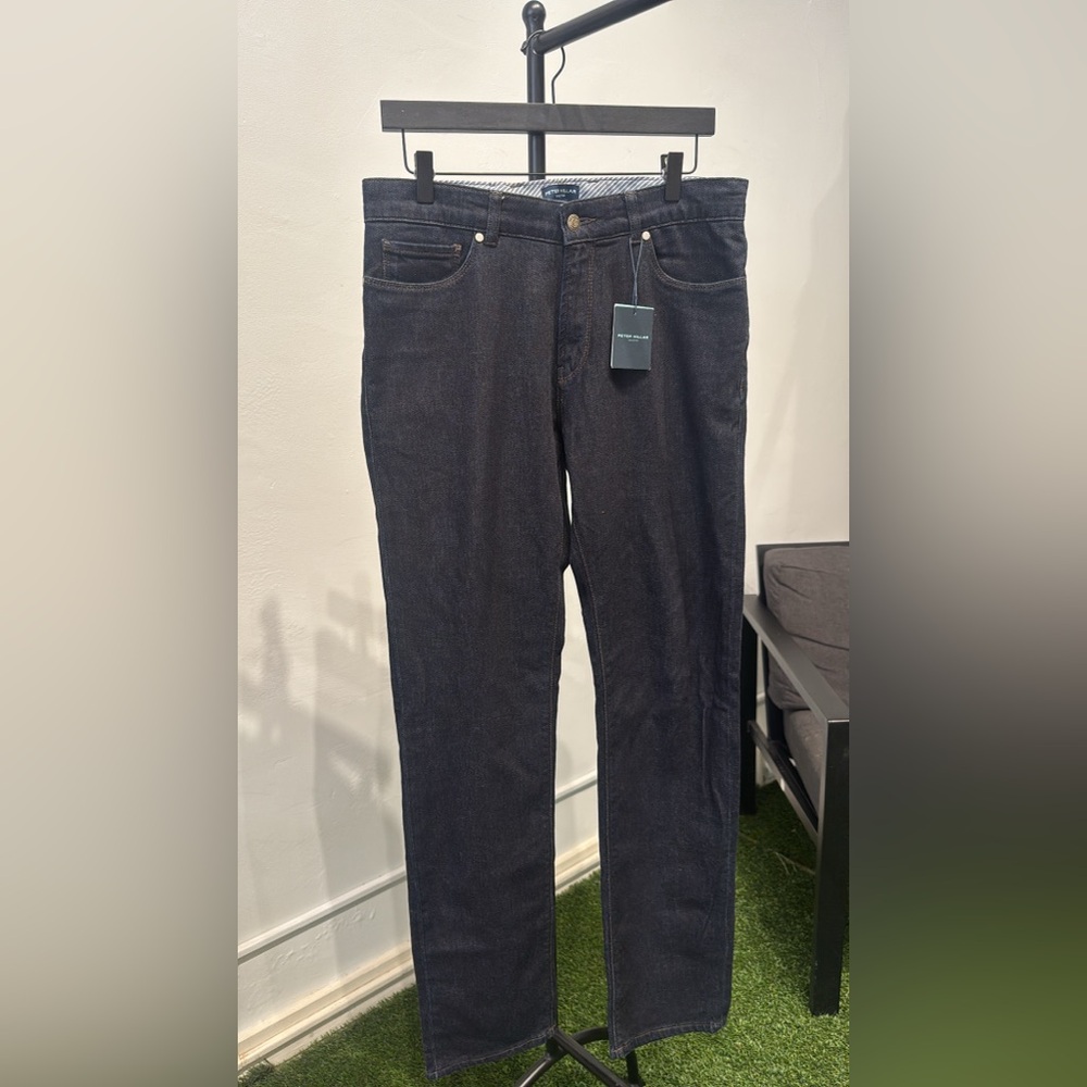 NWT Peter Millar Men’s Dark Wash Stretch Denim Jeans